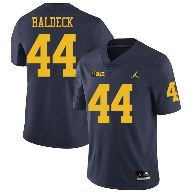 Jordan Brand Men #44 Matt Baldeck Michigan Wolverines College Football Jerseys Sale-Navy